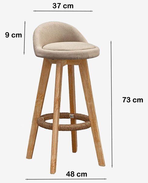 Quasar & Co.® Bárszékkészlet - 2 db - Elefántcsont - 80 cm