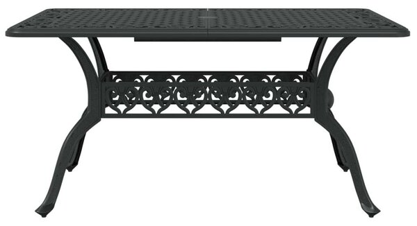 VidaXL Öntött Alumínium Kerti Asztal - Fekete - 150x90x72 cm