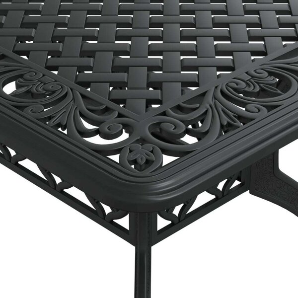 VidaXL Öntött Alumínium Kerti Asztal - Fekete - 150x90x72 cm