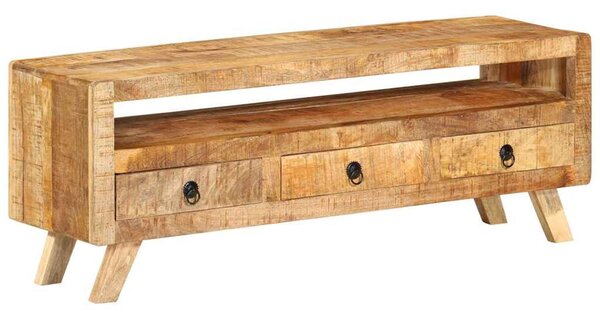 Tömör mangófa TV-szekrény 110 x 30 x 40 cm
