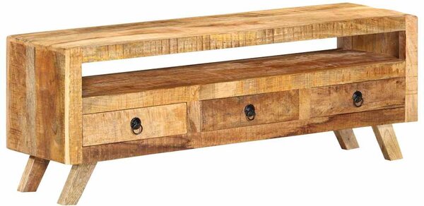 Tömör mangófa TV-szekrény 110 x 30 x 40 cm