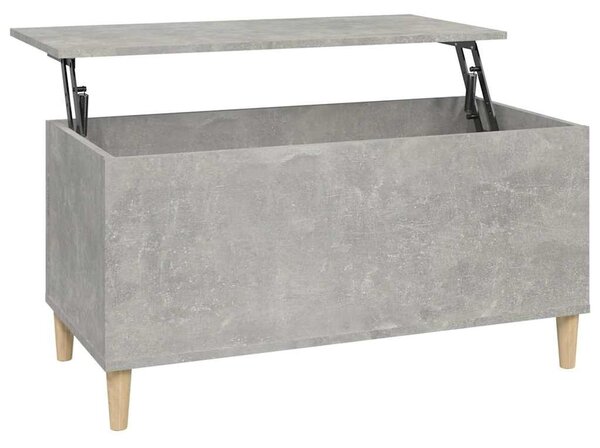 Betonszürke szerelt fa dohányzóasztal 90x44,5x45 cm