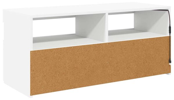 Fehér TV-szekrény LED-lámpákkal 90 x 35 x 40 cm