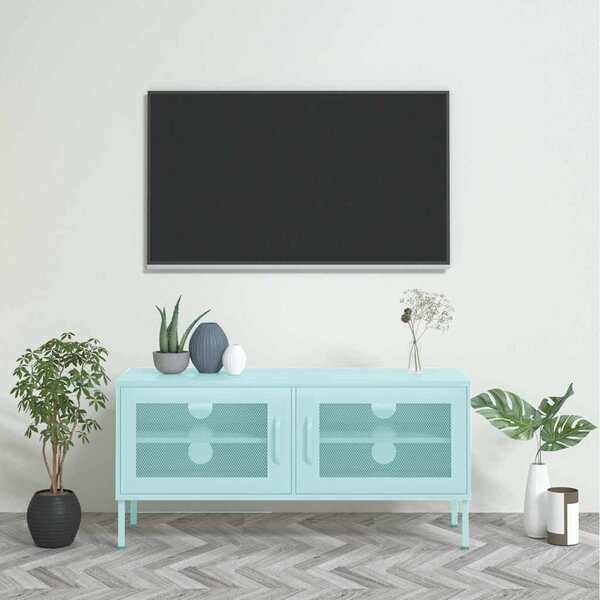 Mentazöld acél TV-szekrény 105 x 35 x 50 cm