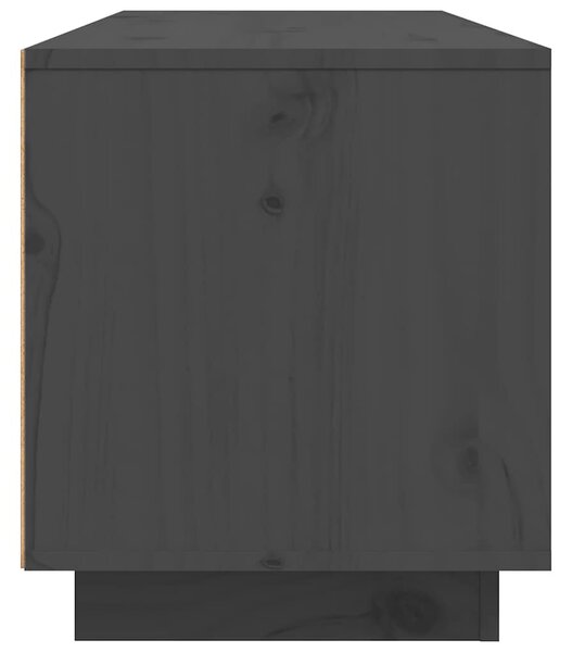 Szürke tömör fenyőfa TV-szekrény 80 x 35 x 40,5 cm