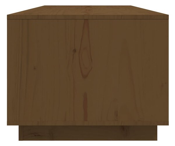 Mézbarna tömör fenyőfa dohányzóasztal 110 x 50 x 40 cm