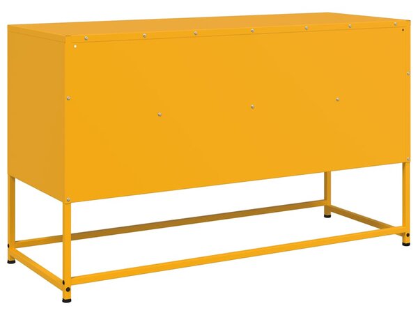 Mustársárga acél TV-szekrény 100,5x39x60,5 cm