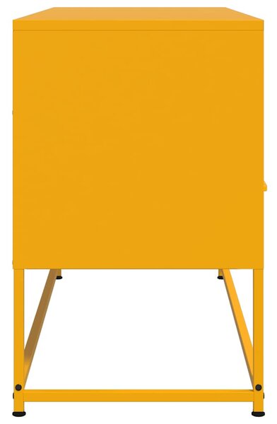 Mustársárga acél TV-szekrény 100,5x39x60,5 cm