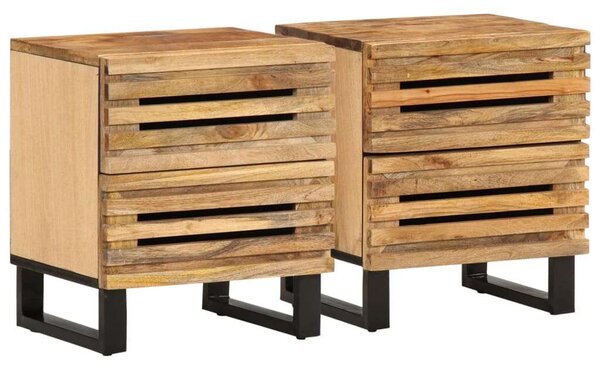 VidaXL Mangófa Éjjeliszekrény Pár - 2 db - 40x33x46 cm