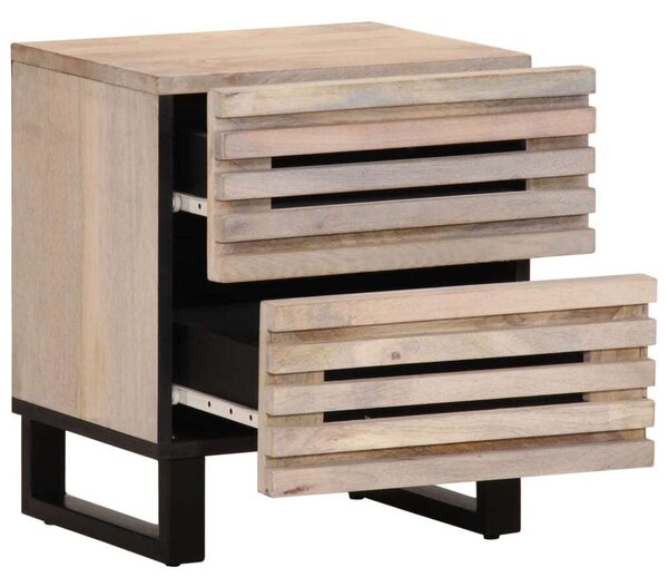 VidaXL Mangófa Éjjeliszekrény Pár - 2 db - 40x33x46 cm
