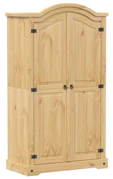 VidaXL Corona Gardróbszekrény - Tömör Fenyőfa - 102x52x186 cm