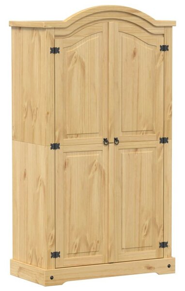 VidaXL Corona Gardróbszekrény - Tömör Fenyőfa - 102x52x186 cm