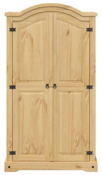 VidaXL Corona Gardróbszekrény - Tömör Fenyőfa - 102x52x186 cm