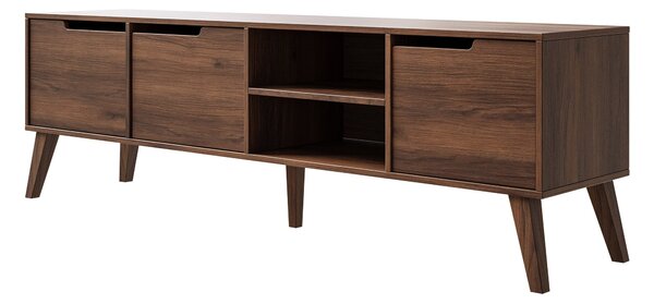 TV-állvány Otis II, Laminált forgácslap, 55x180x40cm, Dió