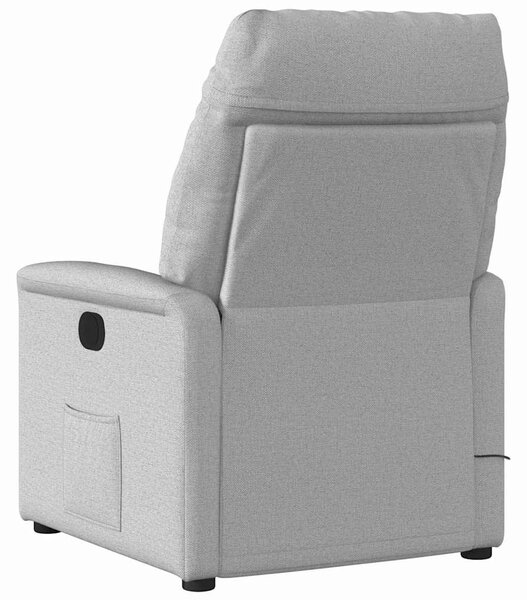 Felhőszürke szövet dönthető elektromos masszázsfotel