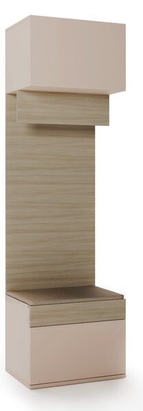 Előszoba garnitúra Sermavi 102, 231x67x46cm, Tölgy, Bézs, Laminált forgácslap