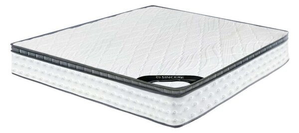 Vega 120x200x26cm táskarugós ortopéd matrac, 7 komfortzóna hipoallergén, memóriahabos steppelt huzattal közepes keménységű