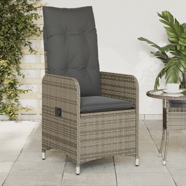 VidaXL Kert Szék - Dönthető - 2 db - Szürke Polyrattan