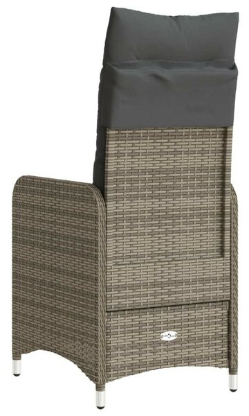 VidaXL Kert Szék - Dönthető - 2 db - Szürke Polyrattan