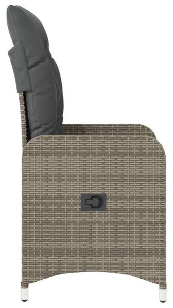 VidaXL Kert Szék - Dönthető - 2 db - Szürke Polyrattan