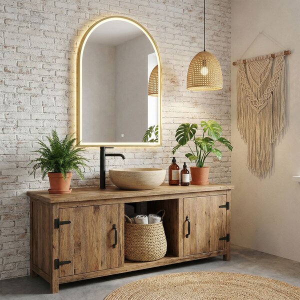 LED Tükör 60x100cm DART GOLD