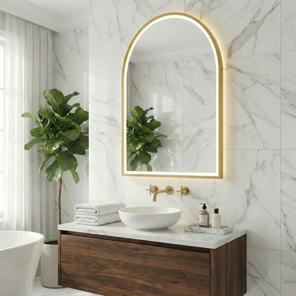 LED Tükör 60x100cm DART GOLD