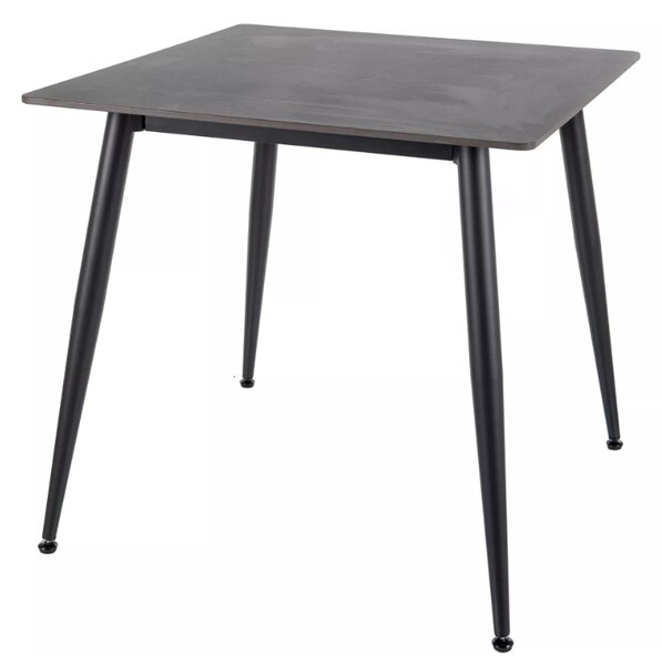 Étkezőasztal RION 80x80 cm kerámialappal, fekete márvány