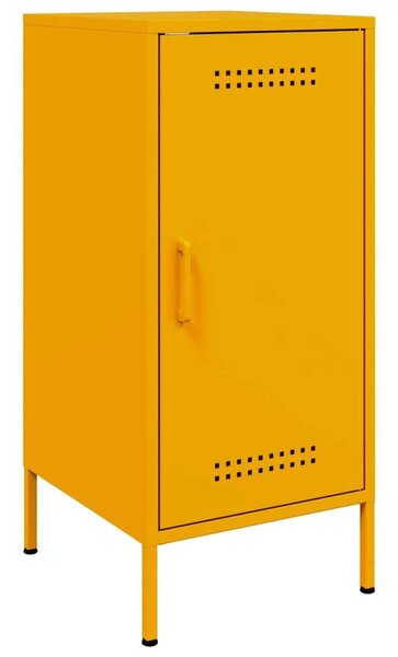 VidaXL 2 db mustársárga acél tálalószekrény 36 x 39 x 79 cm