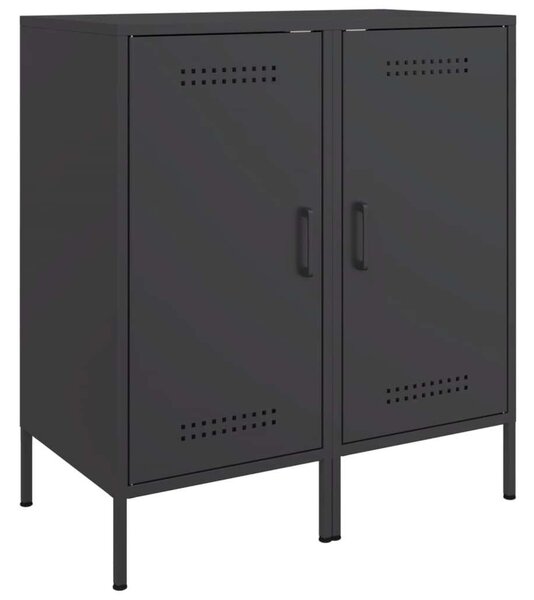 VidaXL Ipari Fém Tárolószekrény Szett - 2 db - Fekete - 36x39x79 cm