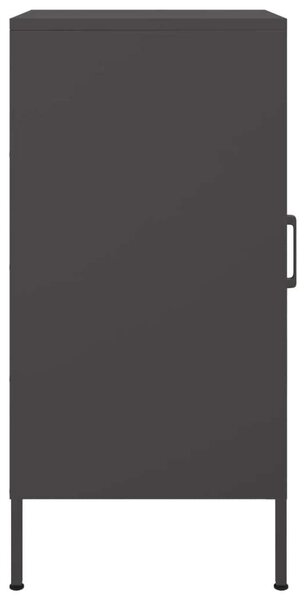 VidaXL Ipari Fém Tárolószekrény Szett - 2 db - Fekete - 36x39x79 cm