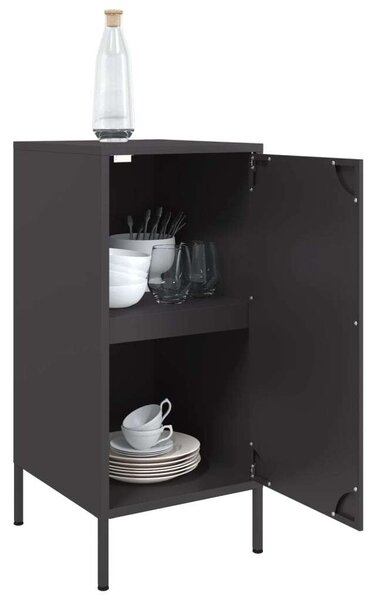 VidaXL Ipari Fém Tárolószekrény Szett - 2 db - Fekete - 36x39x79 cm