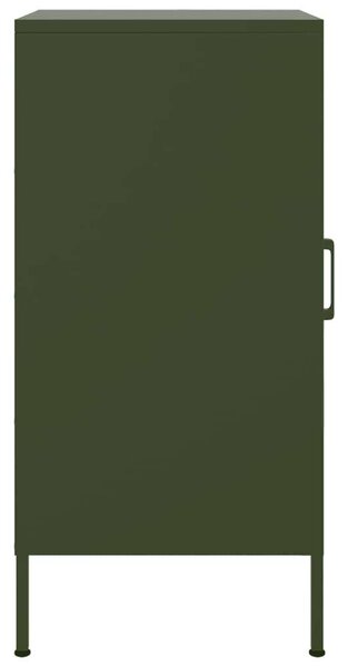 VidaXL Fém Tárolószekrény Szett - 2 db - Olívazöld - 36x39x79 cm