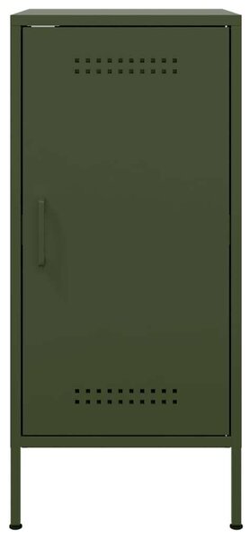 VidaXL Fém Tárolószekrény Szett - 2 db - Olívazöld - 36x39x79 cm