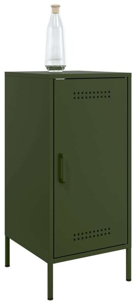 VidaXL Fém Tárolószekrény Szett - 2 db - Olívazöld - 36x39x79 cm
