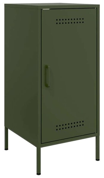 VidaXL Fém Tárolószekrény Szett - 2 db - Olívazöld - 36x39x79 cm