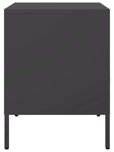 VidaXL Fém Éjjeliszekrény Szett - 2 db - Fekete - 36x39x50,5 cm