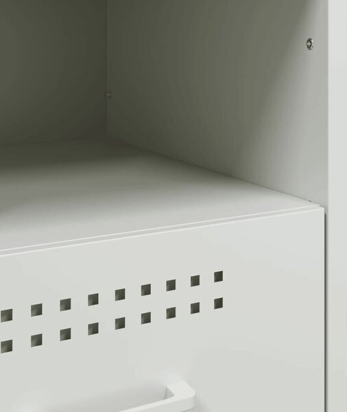 VidaXL Fém Éjjeliszekrény Szett - 2 db Fehér - 36x39x50,5 cm