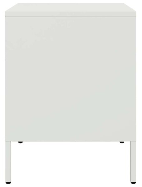 VidaXL Fém Éjjeliszekrény Szett - 2 db Fehér - 36x39x50,5 cm
