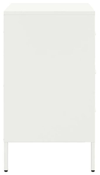 VidaXL Fém Éjjeliszekrény - Fehér - 3 Fiókos - 36x39x68cm