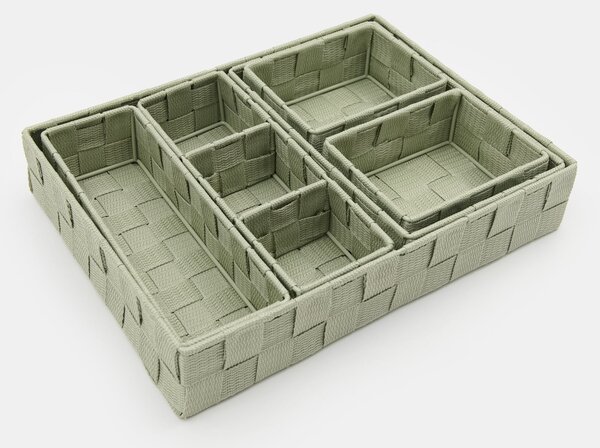 Sinsay - Tárolódoboz készlet 6 pack - szürkészöld