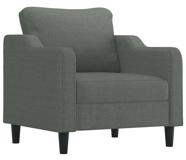 VidaXL sötétszürke szövet kanapéfotel lábtartóval 60 cm