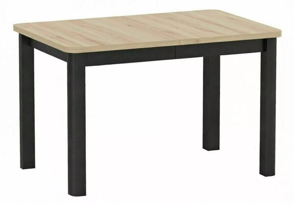 Oskar bővíthető étkezőasztal laminált lappal tölgy artisan/fekete matt