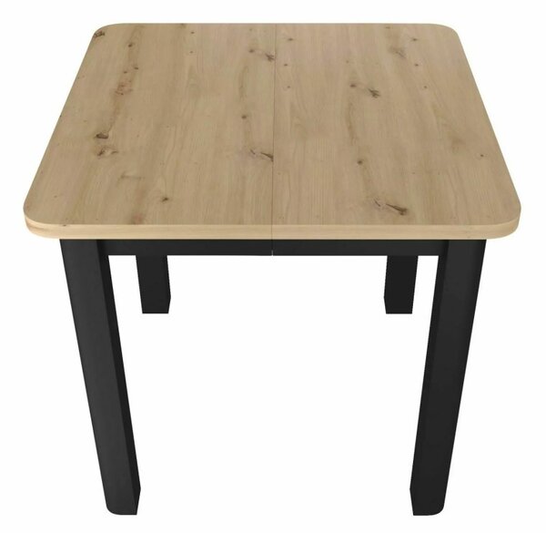 Oskar Bővíthető Étkezőasztal Laminált Tölgy Artisan Fekete