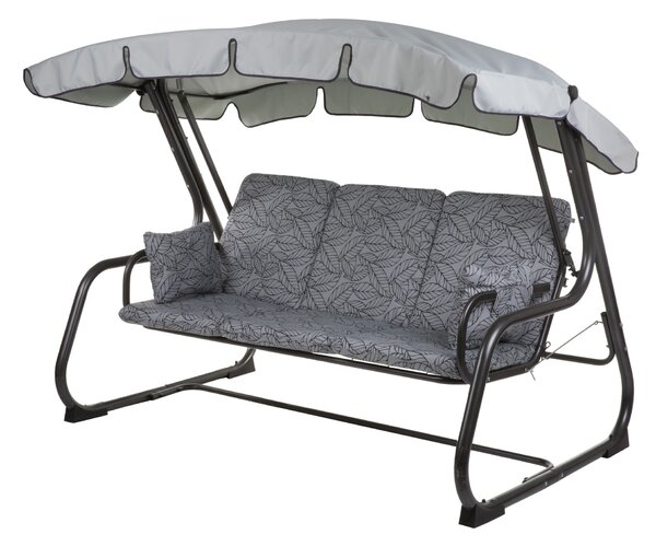 Kerti hintaágy Patio Ravenna Premium szürke levelek