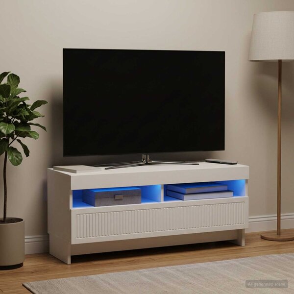 LED TV szekrény EDE 100 x 35 x 43 cm Fehér Szerelt Fa