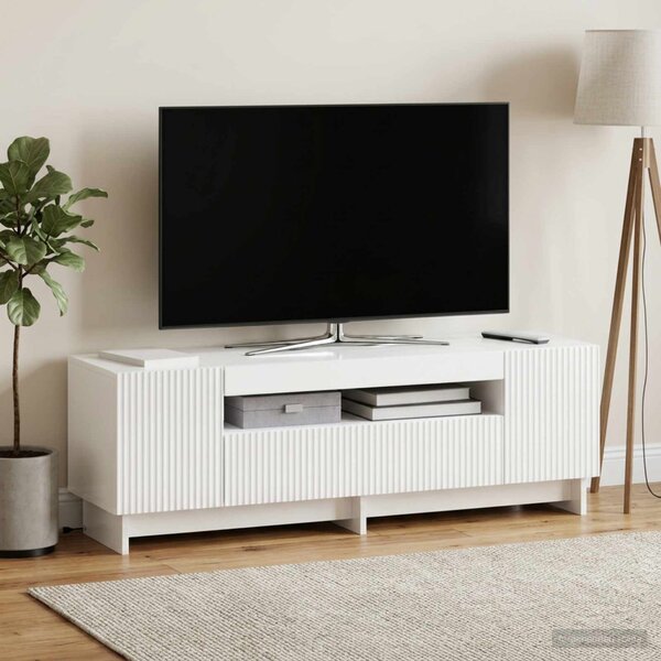 LED TV szekrény EDE 153 x 35 x 43 cm Magasfényű Fehér