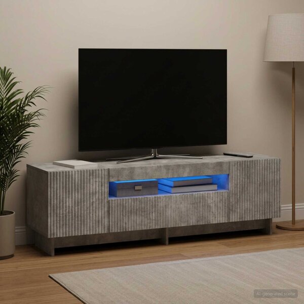 LED TV szekrény EDE 153 x 35 x 43 cm Betonszürke Szerelt Fa