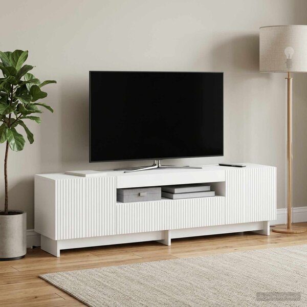 LED TV szekrény EDE 153 x 35 x 43 cm Fehér Szerelt Fa