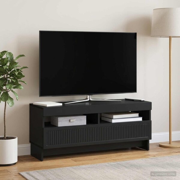 LED TV szekrény EDE 100 x 35 x 43 cm Fekete Szerelt Fa