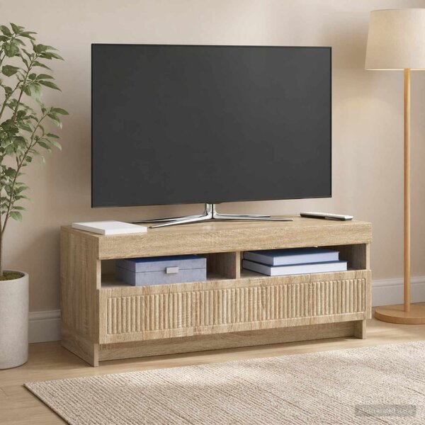LED TV szekrény EDE 100 x 35 x 43 cm Sonoma Tölgy Szerelt Fa